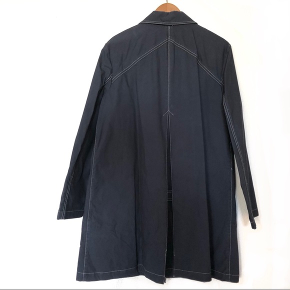 Larry Lavine Rain Coat Navy Blue Size Large - Picture 2 of 8